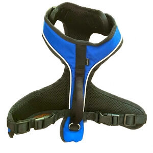 PetSafe EasySport Dog Harness Blue‎ Black Size Small NWOT Grab Handle Reflective